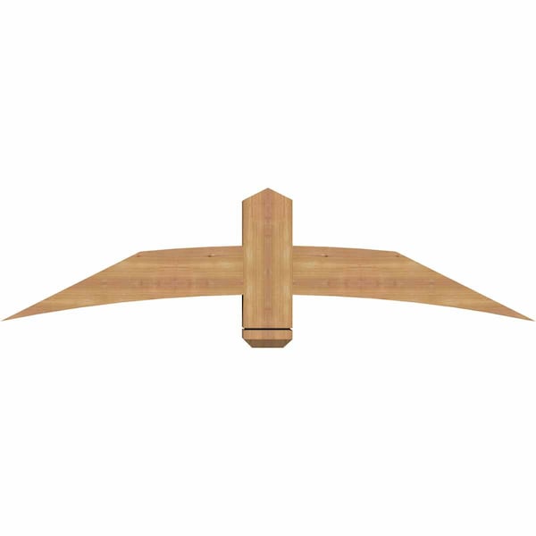 Ekena Millwork Bellingham Timber Gable Bracket, Western Red Cedar, 60"W x 15"H x 5 1/2"D x 5 1/2"F, 6/12 Pitch GBW060X15X0606BEL00SWR - main